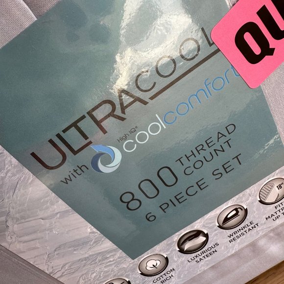 ULTRACOOL Coolcomfort Queen Sheet Set Blue - Picture 8 of 9